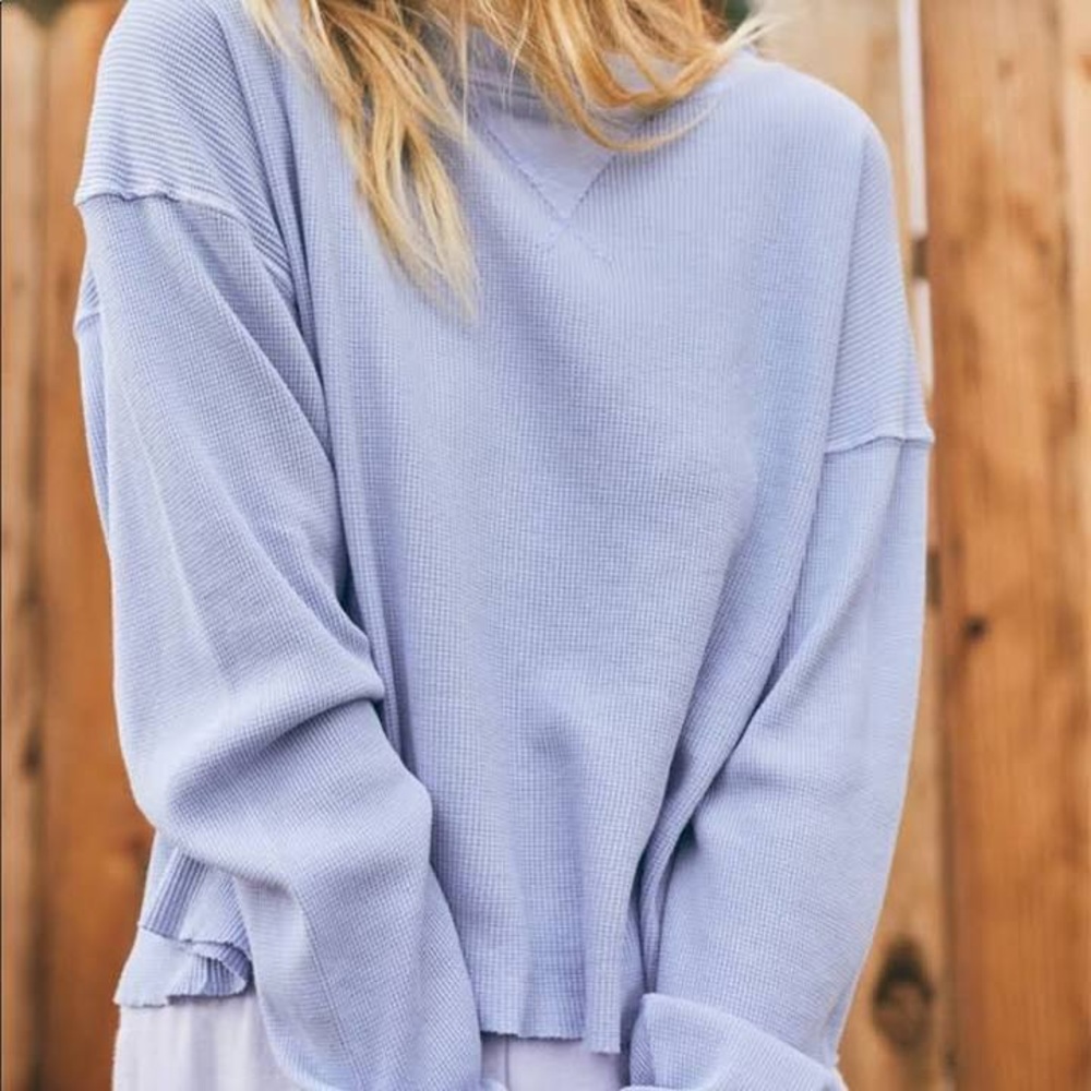 Brandy Melville J. Galt Blue Long Sleeve Top